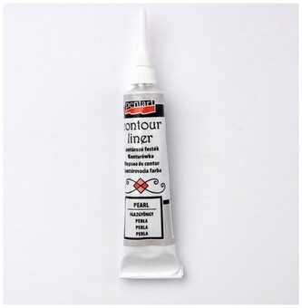 Farba konturówka perła tuba 20ml z aplikatorem, Pentart