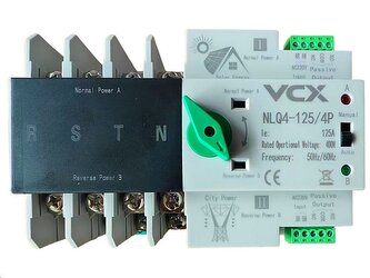 Automatický přepínač sítí - napájení VCX 4P 400V 125A - NLQ4-125/4P pro FVE