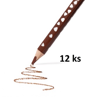 RICO pastelka trojboká  JUMBO, tuha průměr 5mm, 12 ks, hnědá