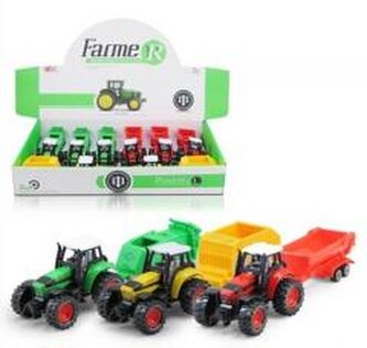 Traktor z przyczepą mix