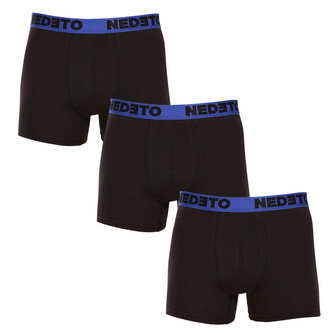 3PACK pánské boxerky Nedeto černé (3NBC6) L
