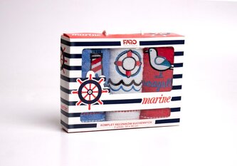 RĘCZNIK MARINE KPL.3 SZT 30X50 FROTTE 100% BAW.