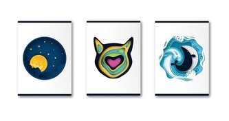 Zeszyt A5/32K kratka Abstract (10szt) STRIGO