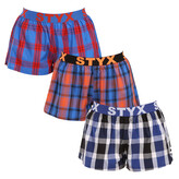 3PACK dámské trenky Styx sportovní guma vícebarevné (3T100619) S