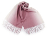 Letní šátek / šála s třásněmi ombré 70x180 cm - 1 ks - 6 lila pudrová