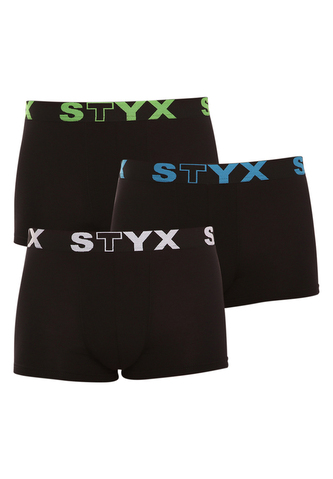 3PACK pánské boxerky Styx sportovní guma vícebarevné (G9606162) XL