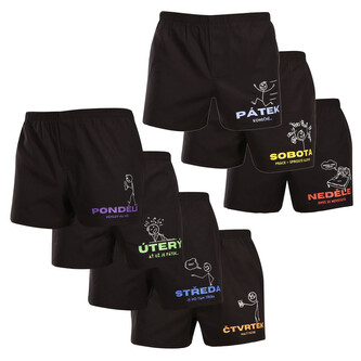 7PACK pánské trenky Nedeto Week 1 (7NTF1) XL