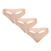 3PACK dámská tanga Under Armour béžové (1383893 500) XL