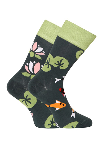 Veselé bambusové ponožky Dedoles Rybky koi a lekníny (D-U-SC-RS-C-B-1546) S