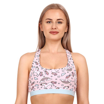 Veselá dámská podprsenka Dedoles Duhový jednorožec (GMWB204) L