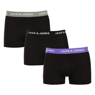 3PACK pánské boxerky Jack and Jones černé (12268482) L