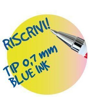 Roller "Spinny Pen", 0,7/0,35mm, vymazatelný, 2ks, červená+modrá, MITAMA 63811-90160