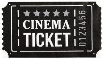 Ubrousky The Cinema – motiv vstupenky, 40 x 33 cm, 20 ks