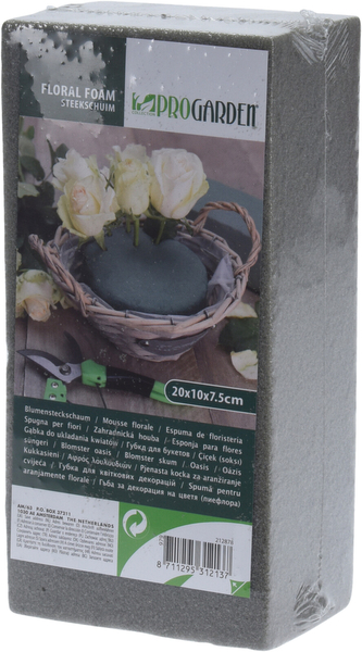 GĄBKA FLORYSTYCZNA DO KWIATÓW KOSTKA 20x10x7cm