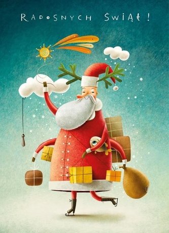 Karnet B6 Boże Narodzenie - Mikołaj (10szt)