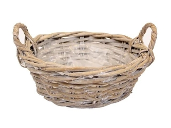 Ratanový košík-mísa s igelitovou výplní 12 x 30 cm