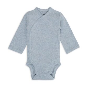 LODGER Body s dlouhým rukávem Melange Blue Fogg vel. 80