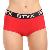 Dámské kalhotky Styx s nohavičkou červené (IN1064) XL
