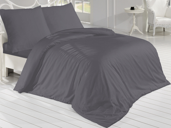 Francouzské povlečení Satén 240x220, 70x90cm antracitové