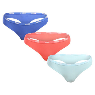 3PACK dámská tanga Puma vícebarevná (503008001 008) M
