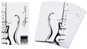 Music Karty do gry białe gitara talia 55 kart