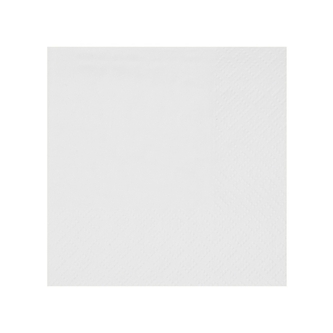 Papírové ubrousky bílé – koktejlové, 21 × 20 cm, 25 ks