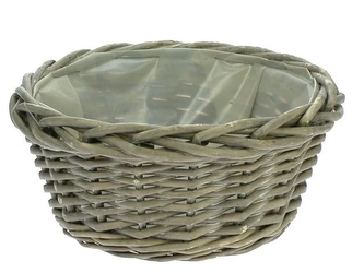 Ratanový košík-mísa s igelitovou výplní 10 x 19 cm Ratanový košík-mísa s igelitovou výplní 10 x 19 cm