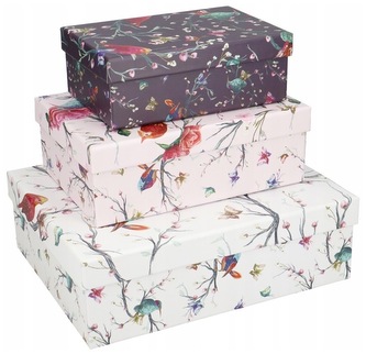 Zestaw pudełko prezentowe 3szt.,  ptaki, Incood