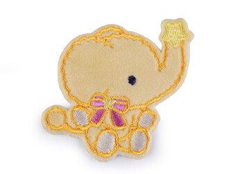 Nažehlovačka slon - 10 ks - 1 žlutá světlá