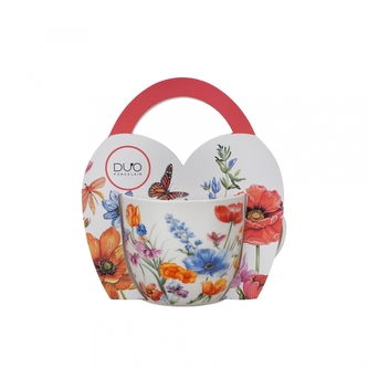 Porcelánový hrnek SPRING 460 ml v papírovém košíku Porcelánový hrnek SPRING 460 ml v papírovém košíku