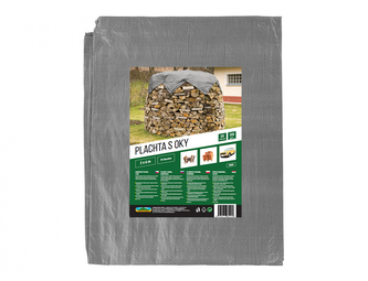 Plachta kašírovaná šedá 5x6m 100g