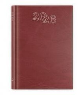 Kalendarz 2026 A5 dzienny standard czerwony