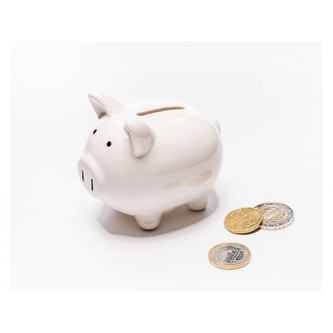 Pokladnička prasátko - bílá