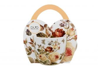 Porcelánový hrnek ZAHRA 460 ml v papírovém košíku Porcelánový hrnek ZAHRA 460 ml v papírovém košíku