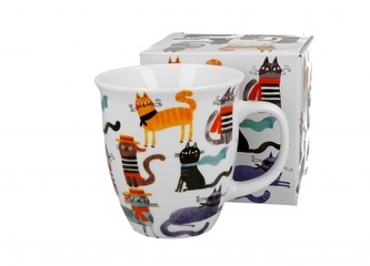 Porcelánový hrnek KOČIČÍ SVĚT STYLISH CATS 650 ml v krabičce
