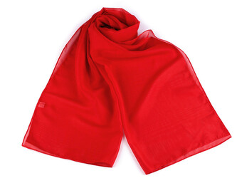 Letní šátek / šála 45x150 cm - 1 ks - 5 červená