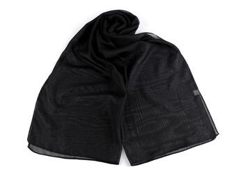 Letní šátek / šála 45x150 cm - 1 ks - 12 černá