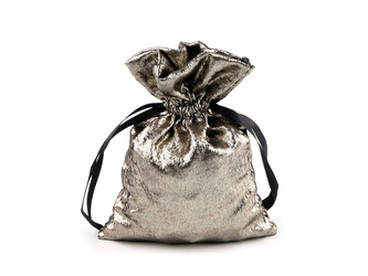 Dárkový pytlík s metalickým efektem 13x18 cm - 10 ks - 3 zlatá tmavá