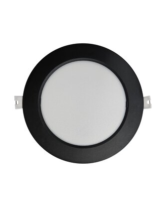 Q-52M LED panel 12W 1200lm 4000K černý - kruhový vestavný Qtec