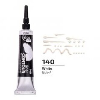 Farba aktylowa kontur universal perłowa white 20ml