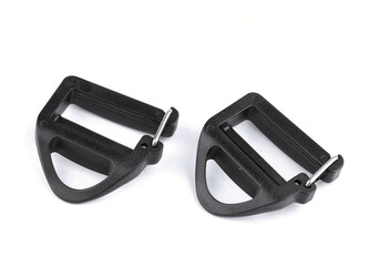 Rozevírací plastová spona / posunovač průvlek 25 mm - 500 ks - černá