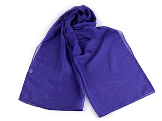 Letní šátek / šála 45x150 cm - 1 ks - 10 modrá kobaltová