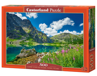 Puzzle 500 elementów. Czarny Staw pod Rysami. Tatry