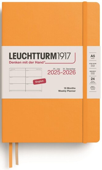 Weekly Planner 2026 Medium (A5) 18 Months Rising Sun