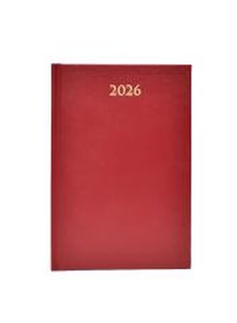 Terminarz 2026 dzienny A5 Divas bordowy