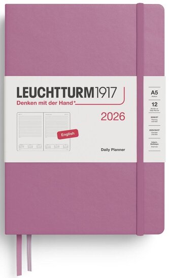 Daily Planner 2026 Medium (A5) Dusty Rose