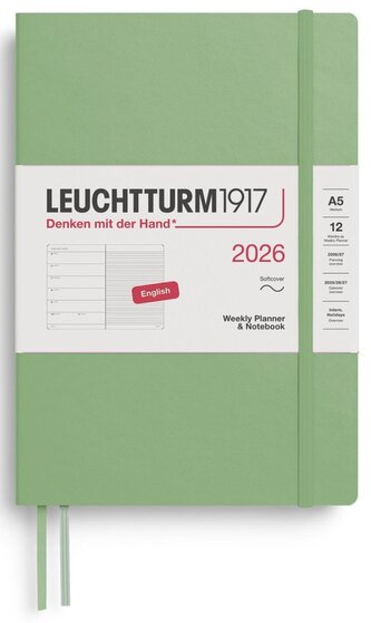 Weekly Planner & Notebook 2026 Medium (A5) Sage