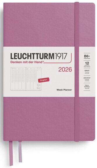 Week Planner 2026 Paperback (B6+) Dusty Rose
