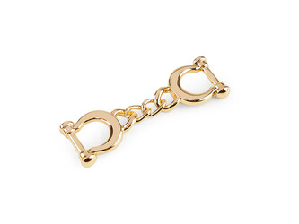 Kovová spona / ozdoba průvlek 10 mm - 1 ks - zlatá klasik