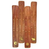 Stojánek na vonné tyčinky Dřevěný MIX VZORŮ, 0/384